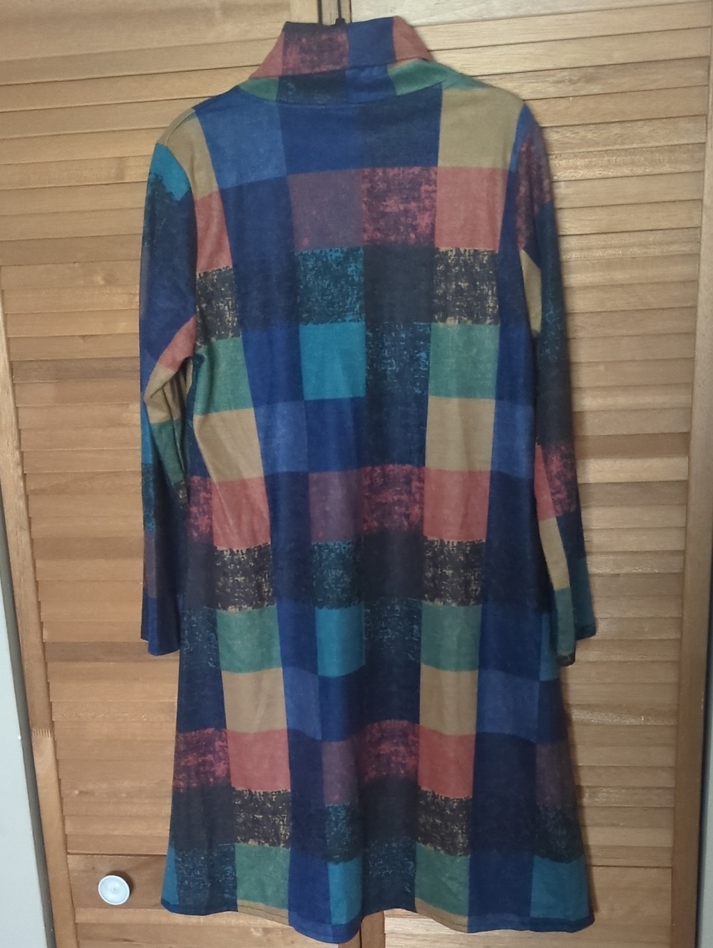 Vivid Linen Multicolor Patchwork Tunic Dress NWT - Picture 5 of 9